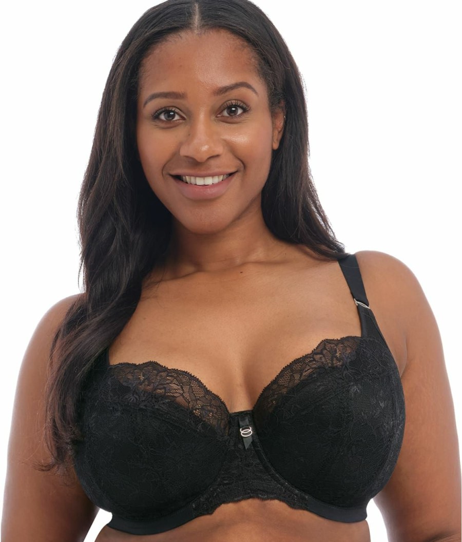 Bras * | Elomi Online Brianna Padded Half-Cup Bra Black