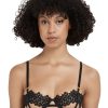 Bras * | Bluebella Sale Everly Lace Cage Bra Black