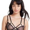 Bras * | Bluebella Cheap Mali Sheer Cage Mesh Bra Black