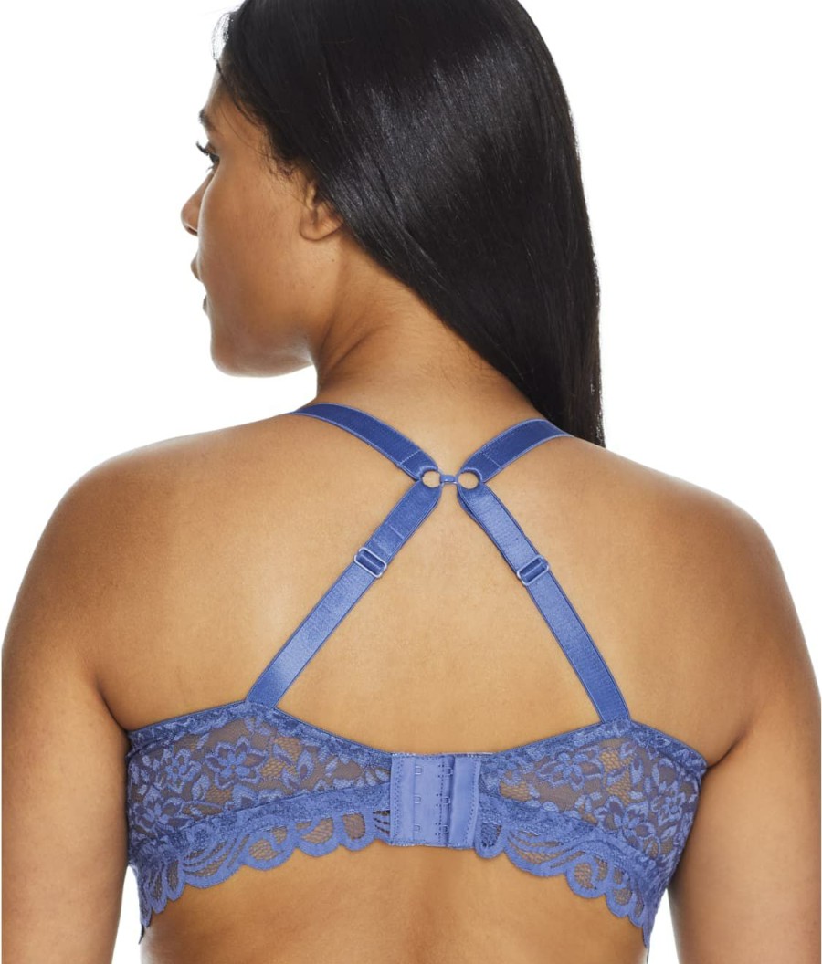 Bras * | Bali Online Lace Desire Convertible Wire-Free Bra Classic Chambray