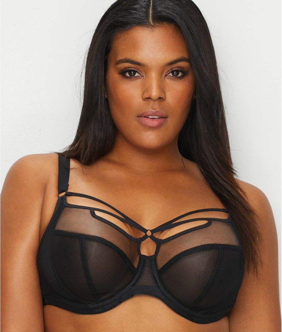 Bras * | Elomi Outlet Sachi Side Support Cage Bra Black