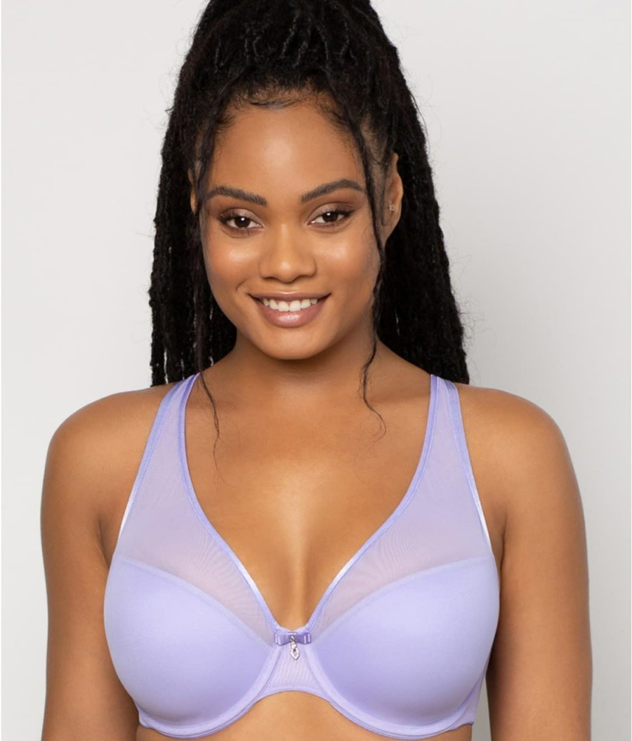 Bras * | Curvy Couture Sale Sheer Mesh T-Shirt Bra