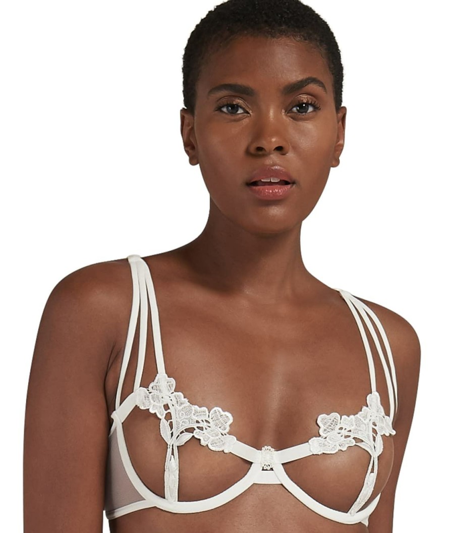 Bras * | Bluebella Sale Nova Open Cup Bra Ivory