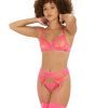 Bras * | Bluebella Cheap Mariselle Lace Demi Bra Fandango Pink